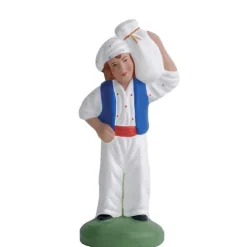 Santon pour crèche meunier blanc - 7 cm