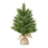 Sapin artificiel vert avec pied en toile de jute Glendon