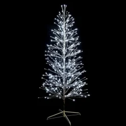 Sapin de Noël lumineux LED LED à lumière blanc pétillant sur secteur - 1,50 m