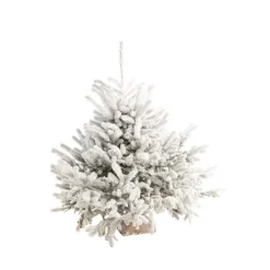 Sapin de Noël naturel coupé enneigé Glacé® blanc - de 110 à 125 cm