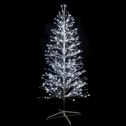 Sapin lumineux LED à lumière blanc pétillant sur secteur - 2,10 m