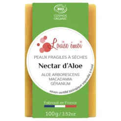 Savon solide "Nectar d'aloé" huile de macadamia et aloé vera - 100g