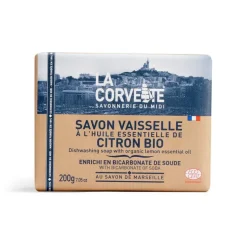 Savon vaisselle enrichi en bicarbonate & huile essentielle de citron - 200 g