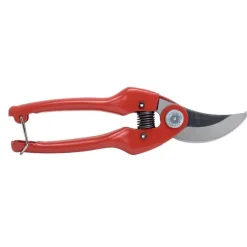 Sécateur grand modèle orange pour droitier en acier embouti