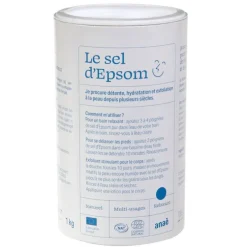 Sel d'epsom en tube carton de 1 kg