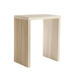 Selette rondins de bois coloris beige en bois pawlonia Taille 1 - 30 x 46 x 55 cm