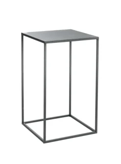 Sellette carrée en métal noir Quinty taille 3 - 30 x 30 x 50 cm