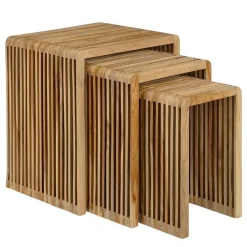 Sellette en bois recyclé Yonker grand modèle - 50 x 34 x 44 cm