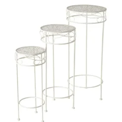 Sellette en fer blanc Marisa S - Ø 20,3 x H 50,1 cm