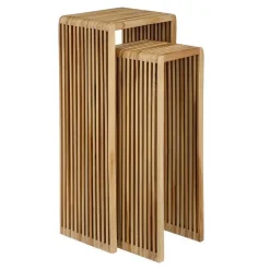 Sellette haute en bois recyclé marron Yonker - 25 x 25 x 70 cm