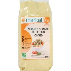 Semoule blanche grosse de blé dur bio – 500 gr