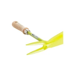 Serfouette fleurs Panne + Fourche vert anis