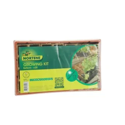 Serre avec plaque de culture coloris marron 5x5 cm