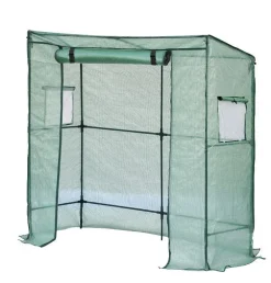 Serre souple verte à tomates avec housse 140 g - 198 x 78 x 200 cm