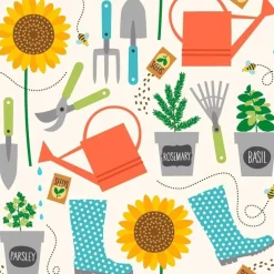 Serviettes en papier 3 plis x 20 Gardening - 33 x 33 cm