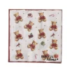Serviettes en papier blanches à motifs ourson Bailey x 20 - 16,5 x 16,5 cm