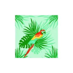 Serviettes x20 intissé perroquet 40x40 cm