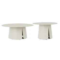 Set de 2 tables basses an aluminium Bizzotto Bryan Pélican