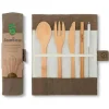 Set de couverts coloris bois en Bambou Bambaw