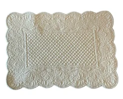 Set de table écru natural en coton Amandine - 35 x 50 cm