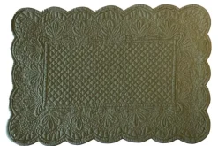 Set de table vert kaki en coton Amandine - 35 x 50 cm