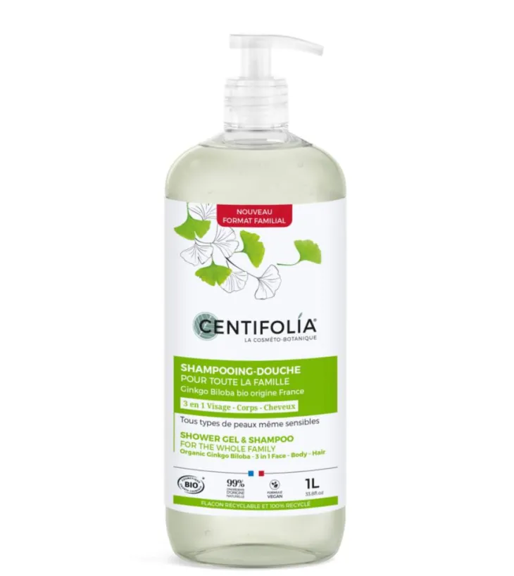 Shampooing douche bio pour toute la famille Centifolia - 1 L