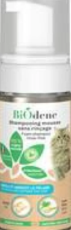 Shampooing mousse pour chat sans rinçage Biodène – 125 ml