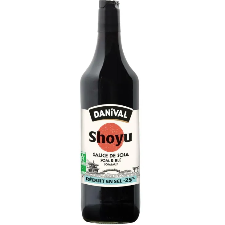 Shoyu bio réduit en sel Danival - 50 cl