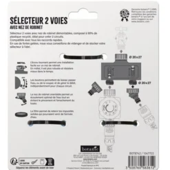 Sélecteur botanic® 2 sorties filetées ® 20 x 27 mm avec nez de robinet