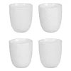 Snow coffret de 4 mugs en porcelaine blancs