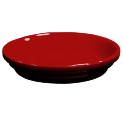 Soucoupe de pot horticole en terre cuite émaillée rouge grenat Decolines - Ø 10 cm