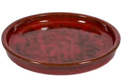 Soucoupe en grès émaillé rouge Passion for Pottery Shanghaï - Ø 30 cm
