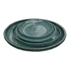 Soucoupe en grès émaillé vert Amande Decolines Littoral - Ø 30 cm