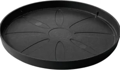 Soucoupe en plastique recyclé coloris anthracite Deroma Origin Anthracite - Ø 25 x H 2,3 cm