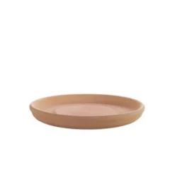 Soucoupe en terre cuite émaillée coloris blue wawe Les Poteries d'Albi - Ø 36 x H 5,5 cm