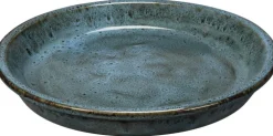 Soucoupe en terre cuite émaillée bleu vert Deroma Lagos - Ø 27 cm