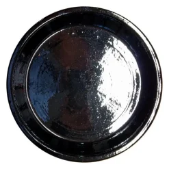 Soucoupe en terre émaillée couleur métal - Ø 14 cm