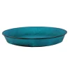 Soucoupe pot Reb en acier bleu mat Ø 24 x H 3 cm