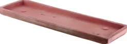 Soucoupe rectangulaire en terre cuite Anticomestiere - 66 x H 4 cm