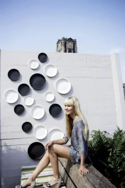 Soucoupe Ronde couleur terre anthracite - Ø 25x3.7 cm