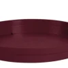 Soucoupe ronde en plastique rouge Bourgogne Eda Toscane - Ø 28 cm
