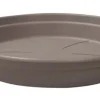Soucoupe ronde en plastique recyclé taupe Cocoripot - Ø 35 cm