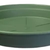 Soucoupe ronde en plastique recyclé vert Mélèze Cocoripot - Ø 20 cm