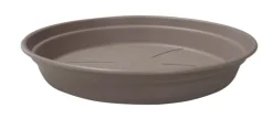 Soucoupe ronde en plastique recyclé taupe Cocoripot - Ø 15 cm