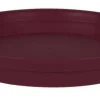 Soucoupe ronde en plastique rouge Bourgogne Eda Toscane - Ø 34,5 cm