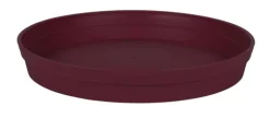 Soucoupe ronde en plastique rouge Bourgogne Eda Toscane - Ø 34,5 cm