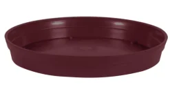 Soucoupe ronde en plastique rouge Bourgogne Eda Toscane - Ø 40 cm