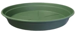Soucoupe ronde en plastique recyclé vert Mélèze Cocoripot - Ø 27 cm