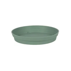 Soucoupe ronde en polypropylène vert laurier Eda Toscane - Ø 22,5 cm