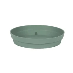 Soucoupe ronde en polypropylène vert laurier Eda Toscane - Ø 18,5 cm